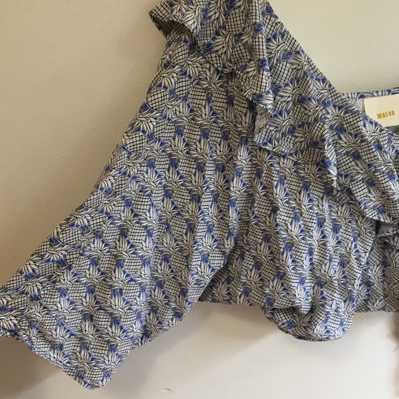 Anthro Maeve Imelda one shoulder Pineapple Crop Top - Picture 7 of 9